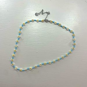 Blue beaded necklace